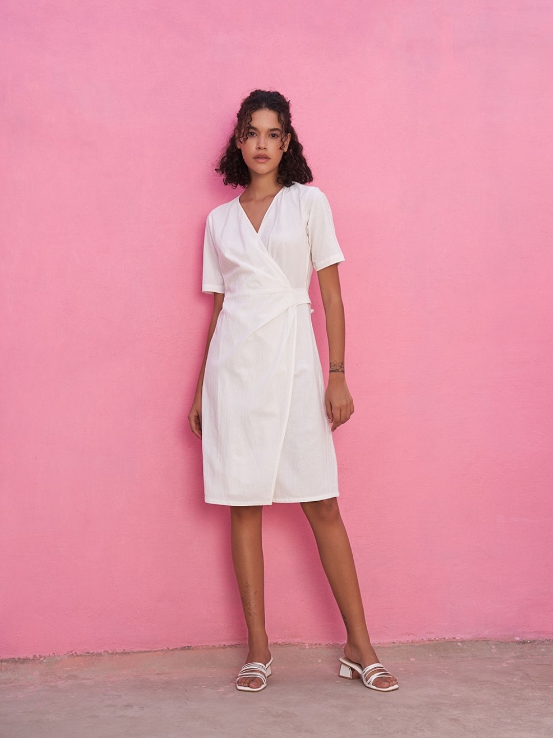 Wrap Around Dress in Cotton Gauze Relove