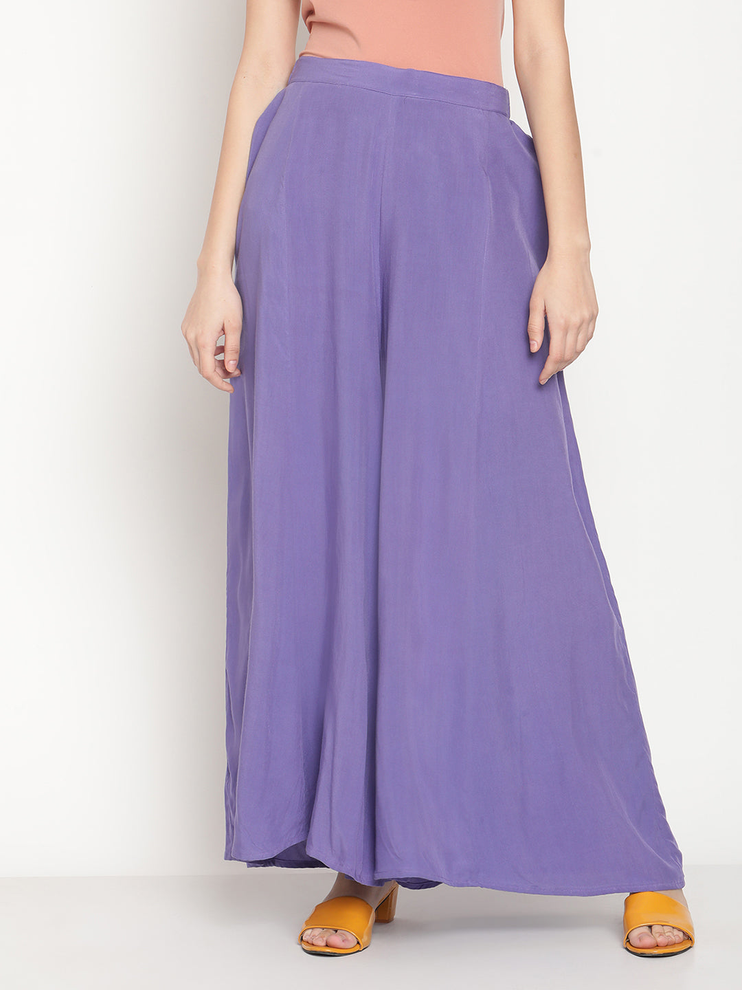 Modal Smoke Blue Palazzo Pants