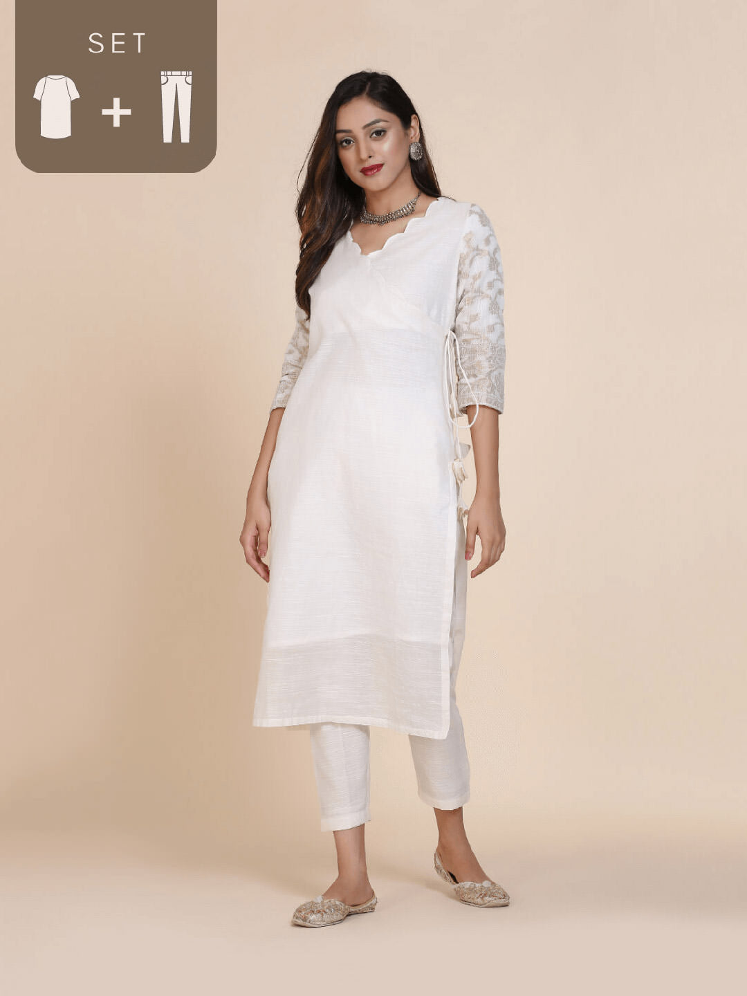 Zari work best sale kurtis online