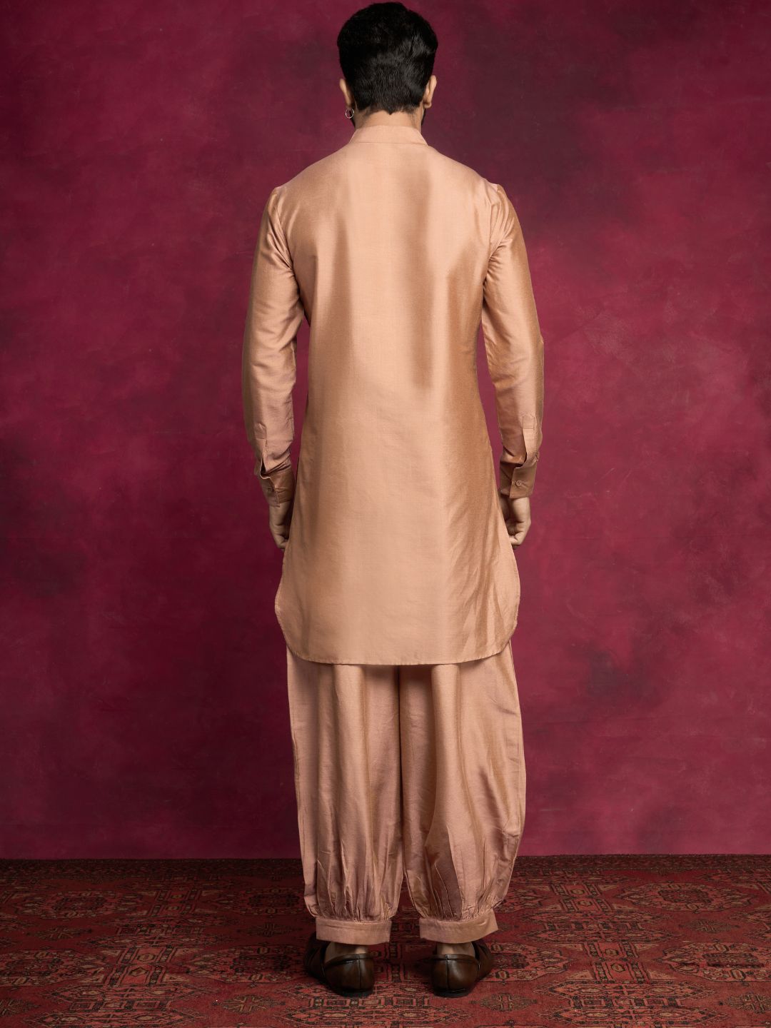 High-low hem kurta - Coffee brown