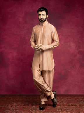 High-low hem kurta - Coffee brown