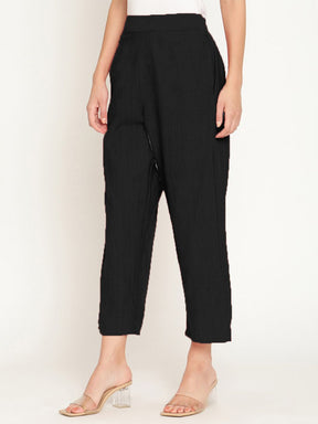 Pleated pants - Black