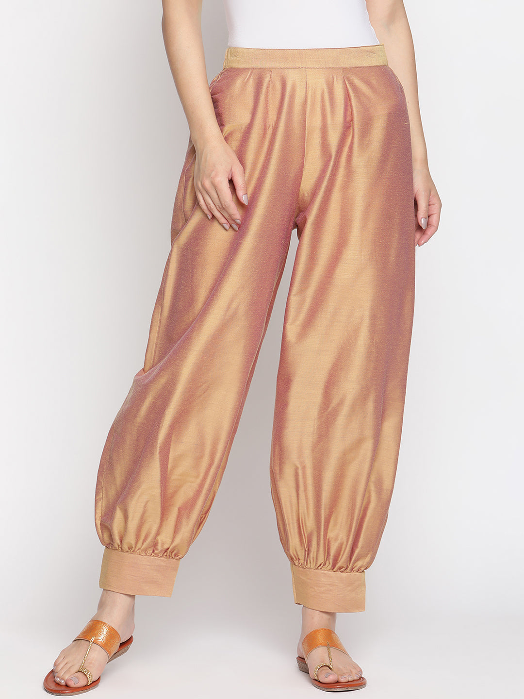 Pathani Pant-Golden Purple