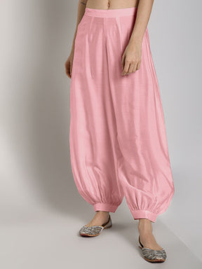 Banarasi Pathani Salwar - Sakura pink