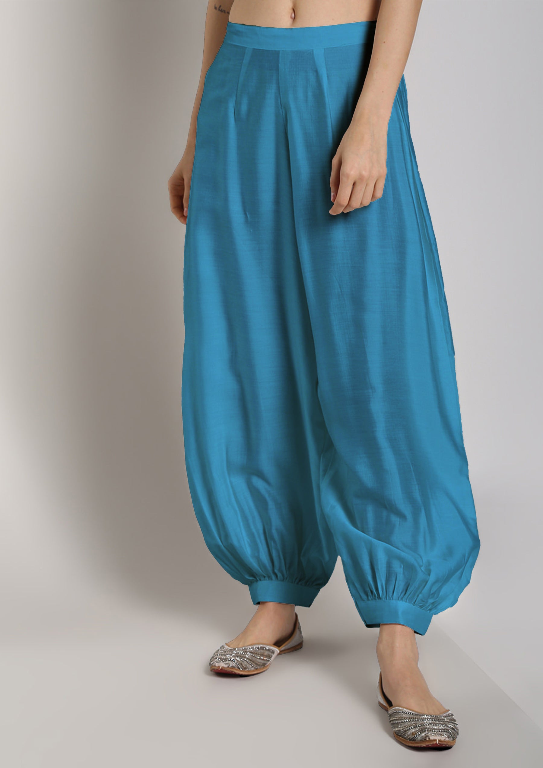 Blue Banarasi Pathani Salwar