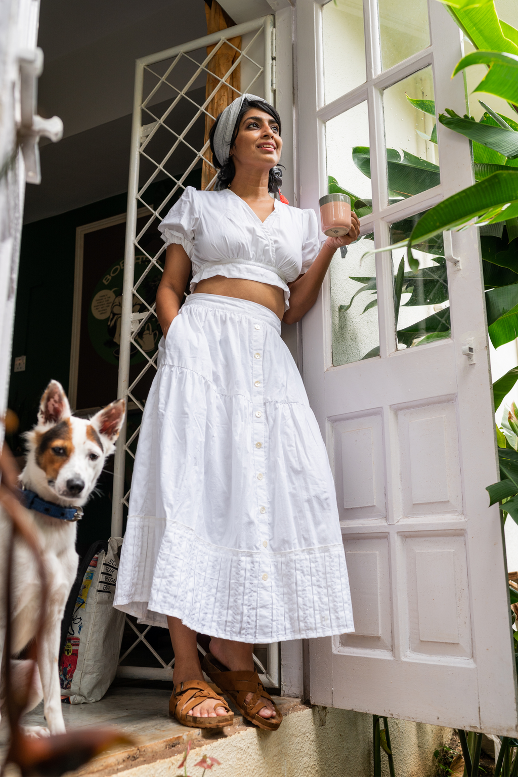 Puffy skirt shop and crop top