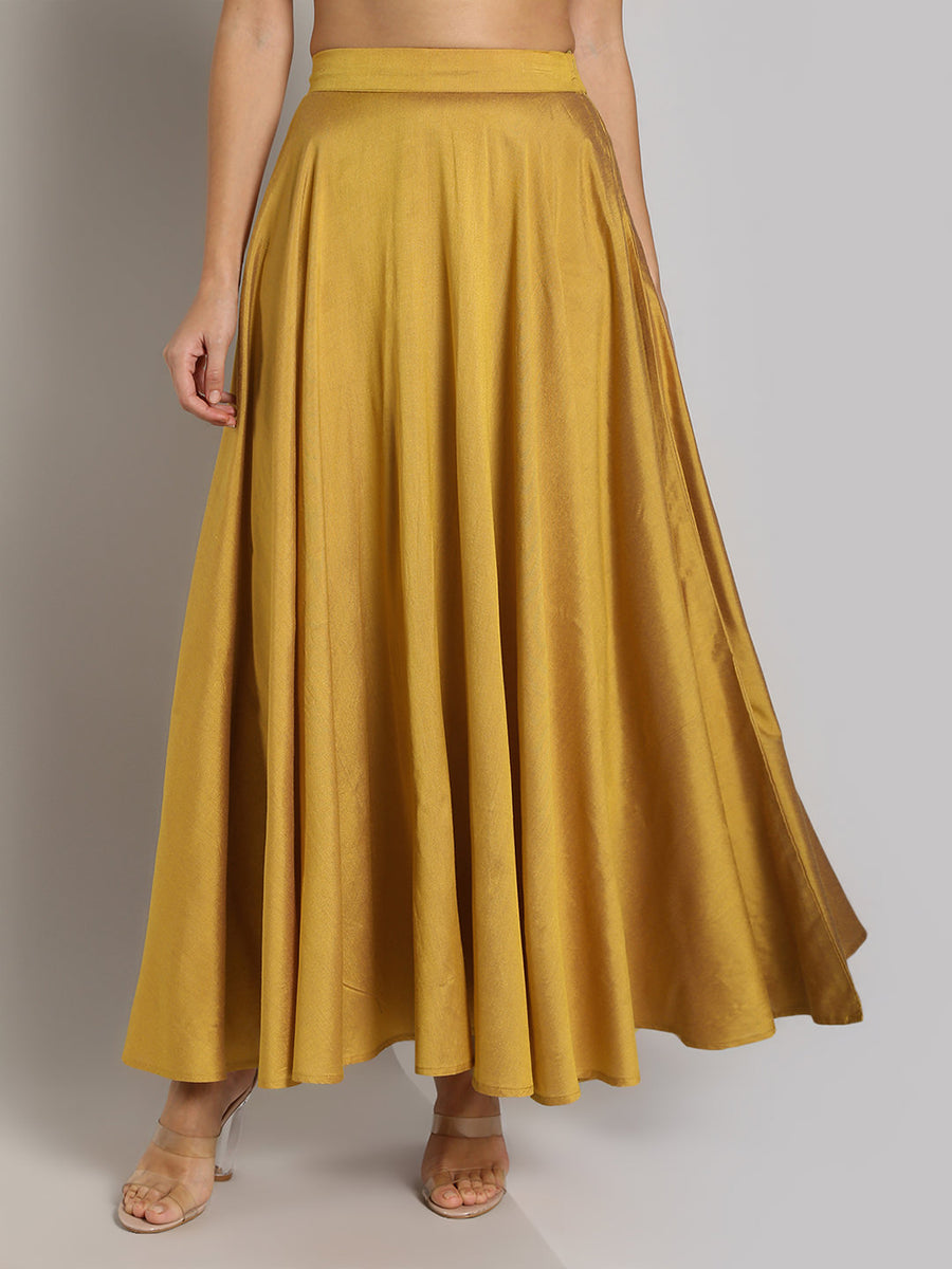 Mustard skirt clearance silk