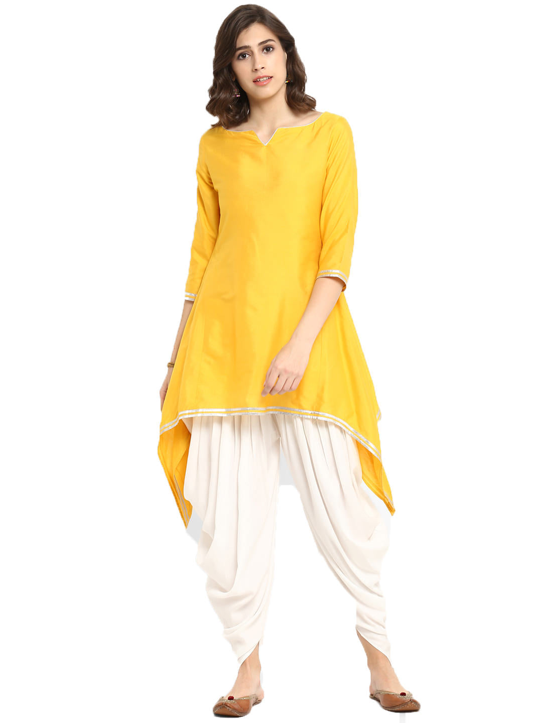 Buy Larwa Blended Solid Regular Dhoti - Yellow Online at Low Prices in  India - Paytmmall.com
